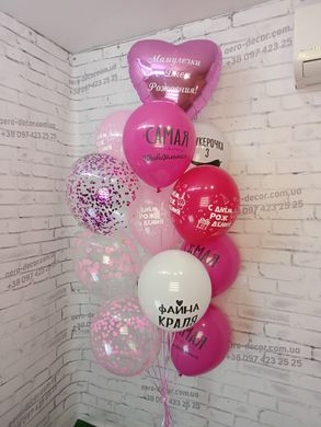 Фольгированные шары с Вашей надписью "Мамулечка с днём рождения!!!"