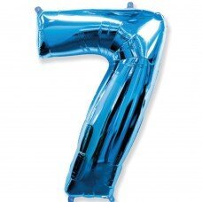 Фольгированная цифра "7", Синяя
