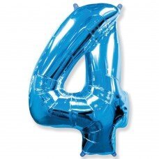 Фольгована цифра "4", Синя