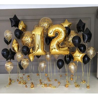 Фотозони з гелевих кульок "12 - чорне золото"