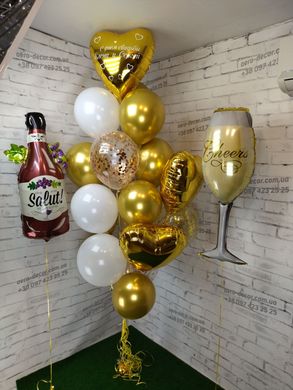Фольгированный шар "Бутылка шампанского SALUT"
