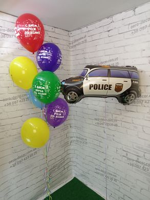 Фольгированный шар "Джип Полиция"