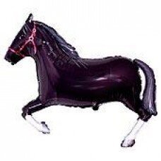 Фольгированный шар "Лошадь чорная"